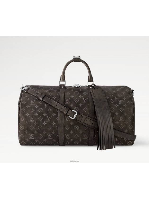 Keepall Bandouliere 50 Duffel Bag Black - LOUIS VUITTON - BALAAN 2