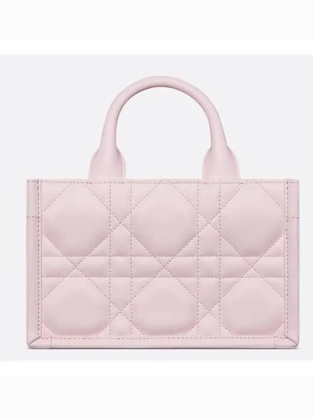 Macrocannage Calfskin Strap Mini Book Tote Bag Blush Pink - DIOR - BALAAN 5