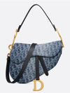 Saddle Strap Denim Oblique Jacquard Shoulder Bag Blue - DIOR - BALAAN 2