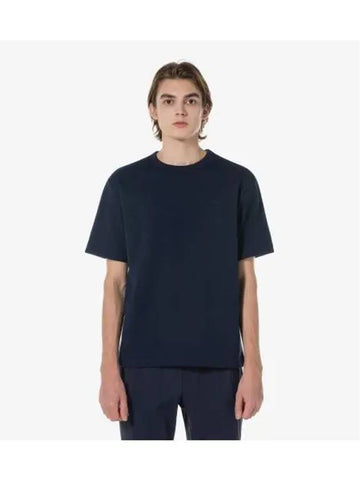 Men s Short Sleeve Terry T Shirt Navy - LACOSTE - BALAAN 1