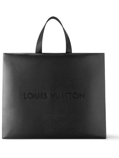 Leather Shopper MM Tote Bag Black - LOUIS VUITTON - BALAAN 2