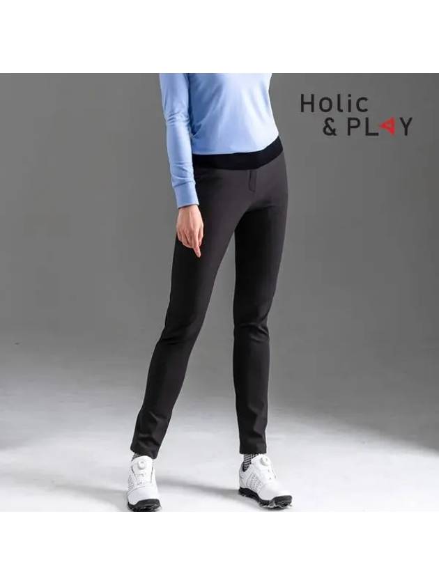 slim white brushed golf pants-HB3WPT001CG - HOLIC&PLAY - BALAAN 1