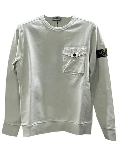 Kids Logo Patch Pocket Sweatshirt Gray - STONE ISLAND - BALAAN 1