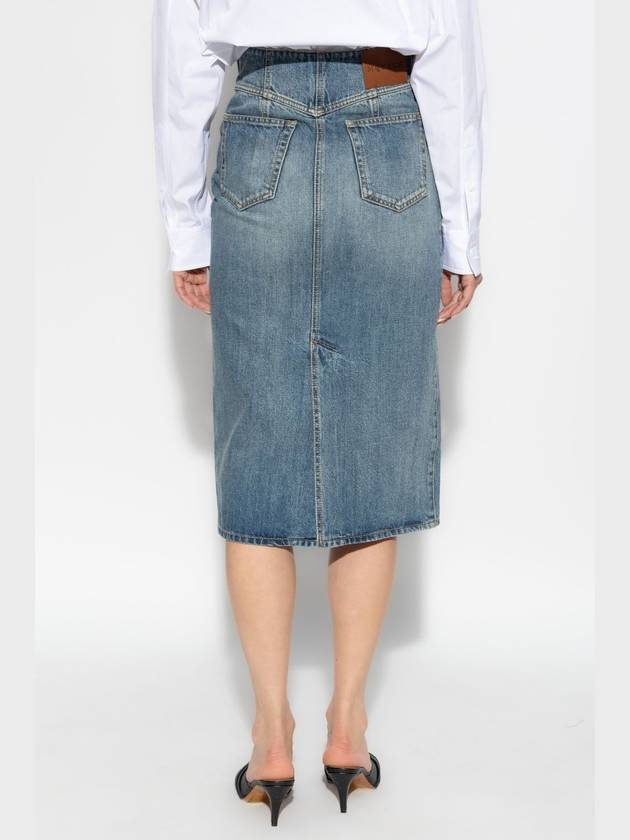 Alexander McQueen Denim Skirt, Women's, Blue - ALEXANDER MCQUEEN - BALAAN 4