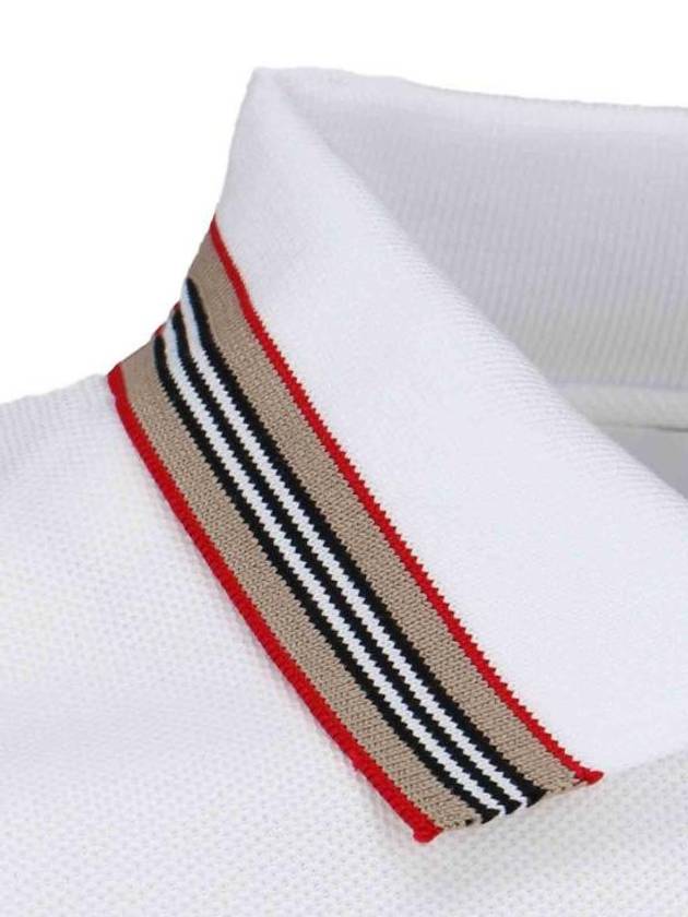 Cotton Polo Shirt White - BURBERRY - BALAAN 5