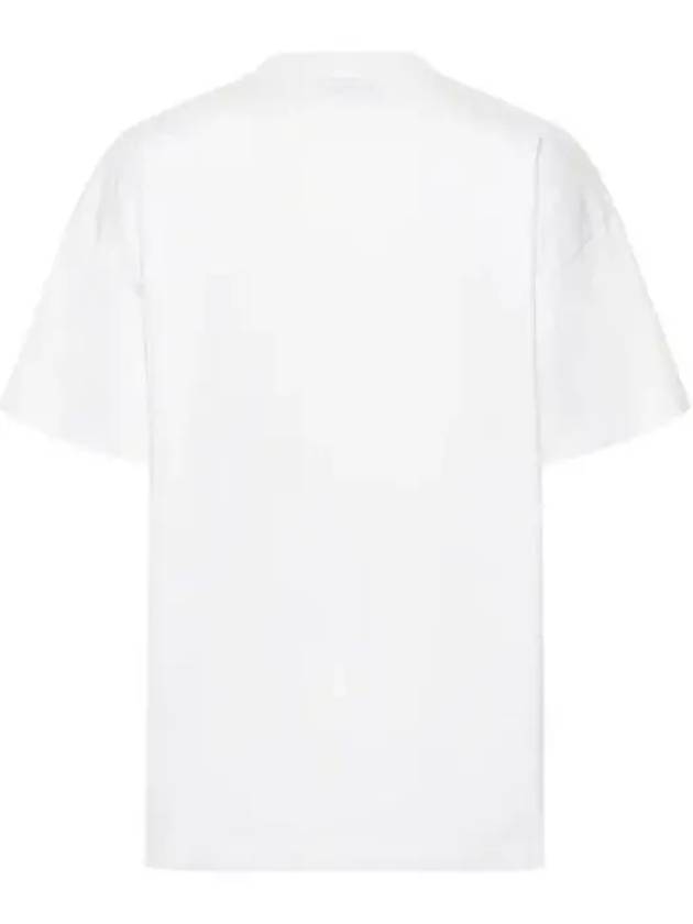 Embroided Logo Short Sleeve T-Shirt White - BALENCIAGA - BALAAN 4