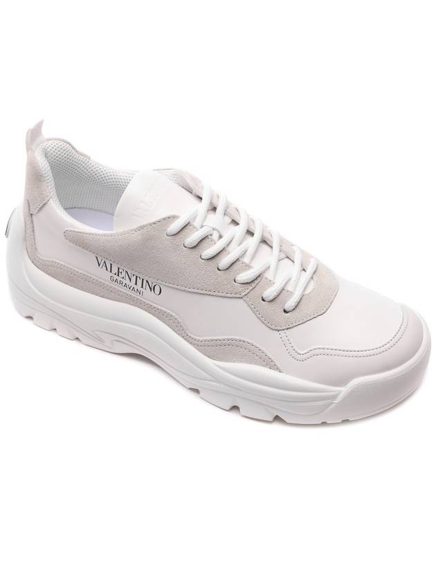 Gumboy Calfskin Low Top Sneakers White - VALENTINO - BALAAN 4