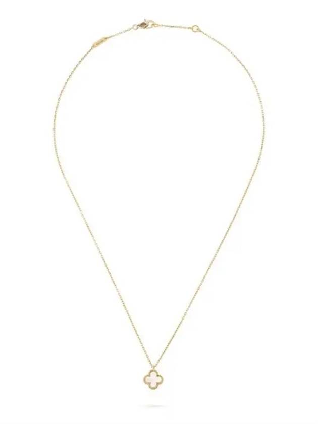 Sweet Alhambra Pendant Necklace Gold White - VANCLEEFARPELS - BALAAN 5