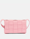 Cassette Intrecciato Small Cross Bag Pink - BOTTEGA VENETA - BALAAN 2