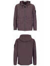 Wappen Patch Micro Reps Hooded Jacket Purple - STONE ISLAND - BALAAN 5