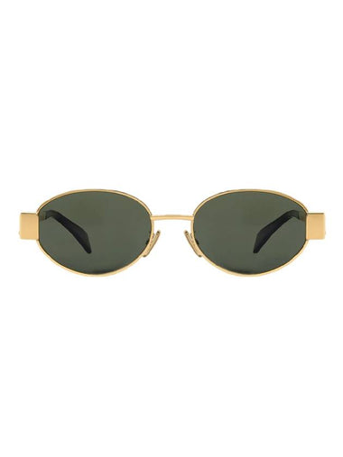 Eyewear Triomphe 01 Metal Sunglasses Gold Green - CELINE - BALAAN 1