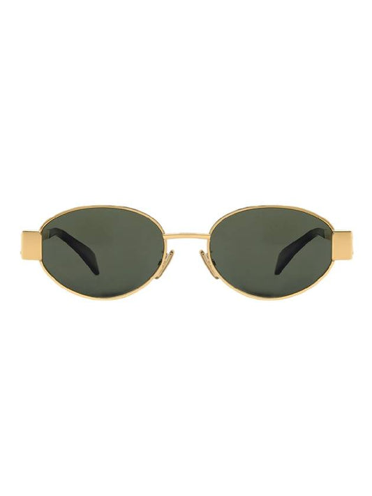 Eyewear Triomphe 01 Metal Sunglasses Gold Green - CELINE - BALAAN 1