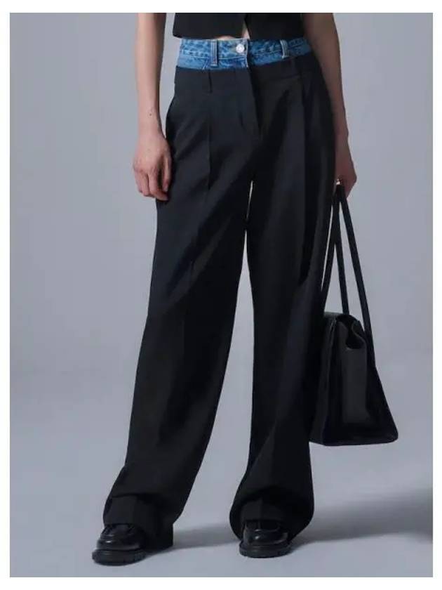 Double waist wide pants black domestic product GM0024061954660 - JUUN.J - BALAAN 1