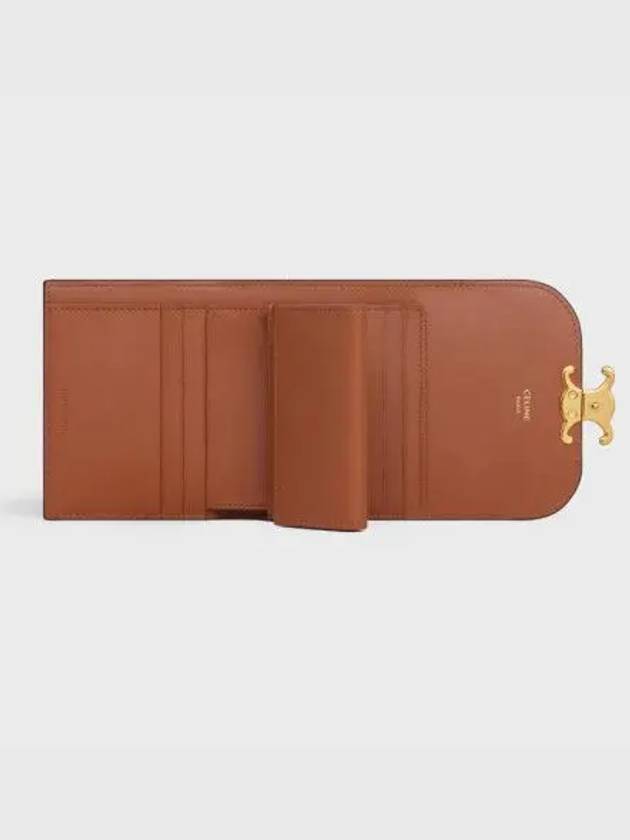 Triomphe Canvas Small Half Wallet Tan - CELINE - BALAAN 4