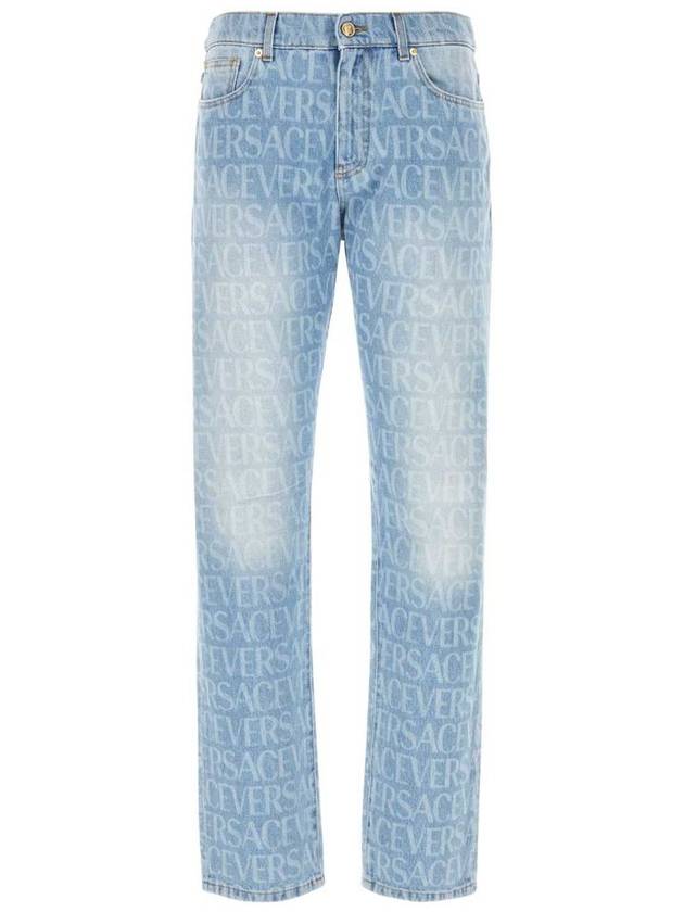 Denim Straight Pants 1007837 1A076611D380 Light Blue - VERSACE - BALAAN 2