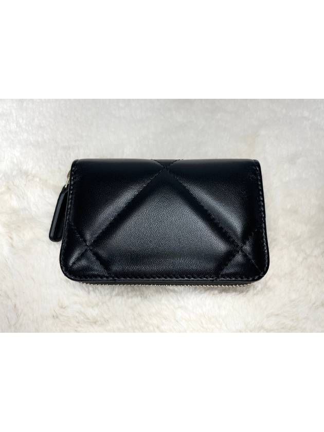 Workshop Collection 19 Lambskin Gold Zipper Coin Card Wallet Black - CHANEL - BALAAN 5