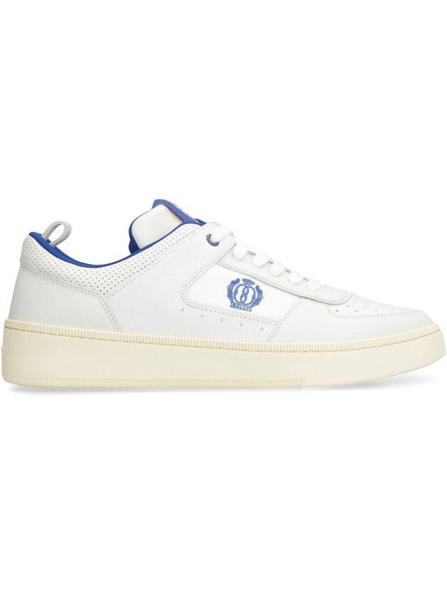 Riweira Embroidered Logo Low-Top Sneakers Blue White - BALLY - BALAAN 3