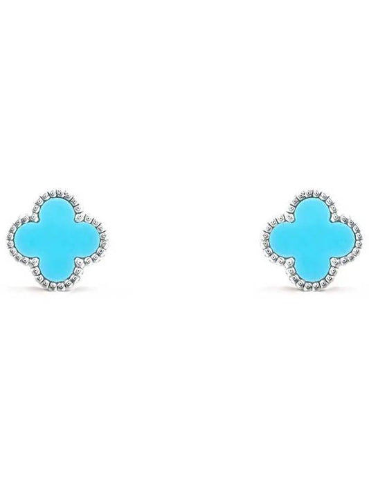 Sweet Alhambra Earrings Silver Blue - VANCLEEFARPELS - BALAAN 2