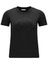 Crystal Logo Short Sleeve T-Shirt Black - MONCLER - BALAAN 2