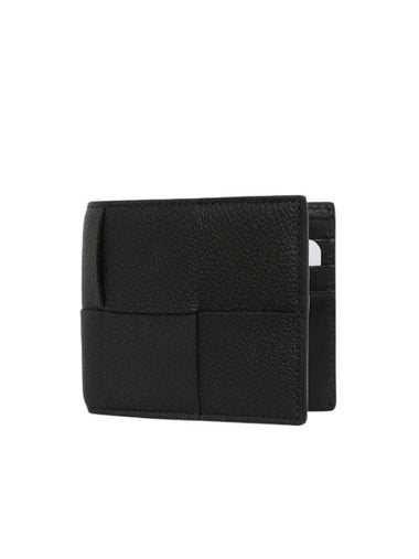 Cassette Bifold Half Wallet Black - BOTTEGA VENETA - BALAAN 1