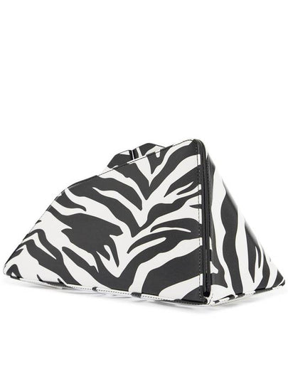 black and white zebra print calfskin clutch with zip - THE ATTICO - BALAAN 2