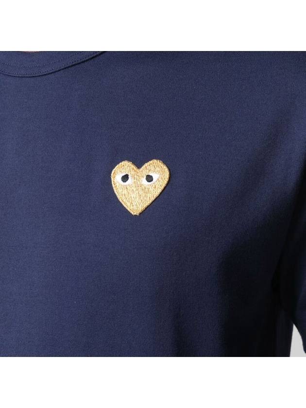 Gold Waffen Short Sleeve TShirt AZT216 NAVY P1T216 - COMME DES GARCONS - BALAAN 2