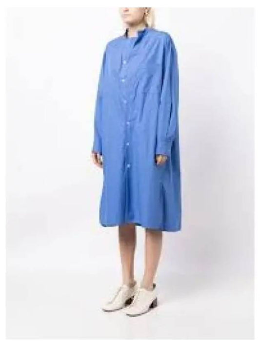 Leather Oversized Shirt Short Dress Blue - MAISON MARGIELA - BALAAN 2