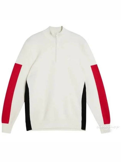 Clide Half Zip Knit Top White - J.LINDEBERG - BALAAN 2