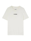 Logo Print Crew Neck Short Sleeve T-shirt Porcelain - JIL SANDER - BALAAN 1