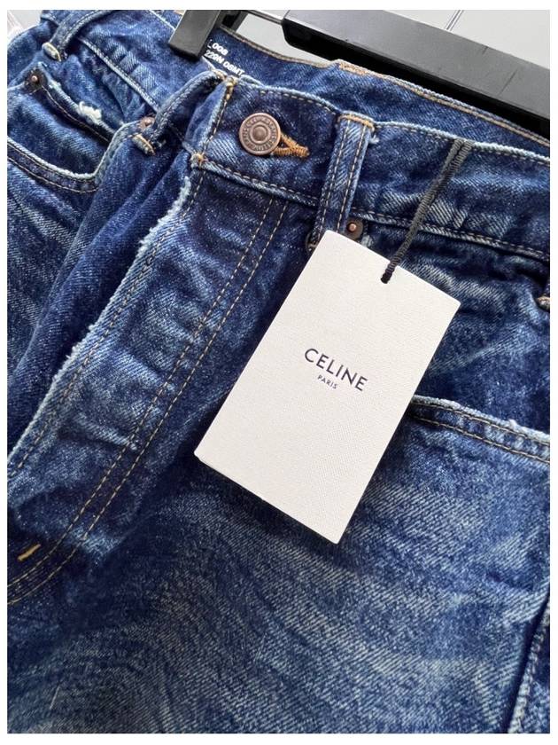 Men's Moonlight Washing Jeans Blue - CELINE - BALAAN.