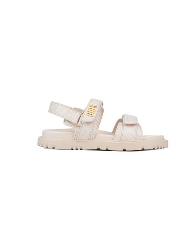 Dioract Cannage Calfskin Sandals Quartz Pink - DIOR - BALAAN 1