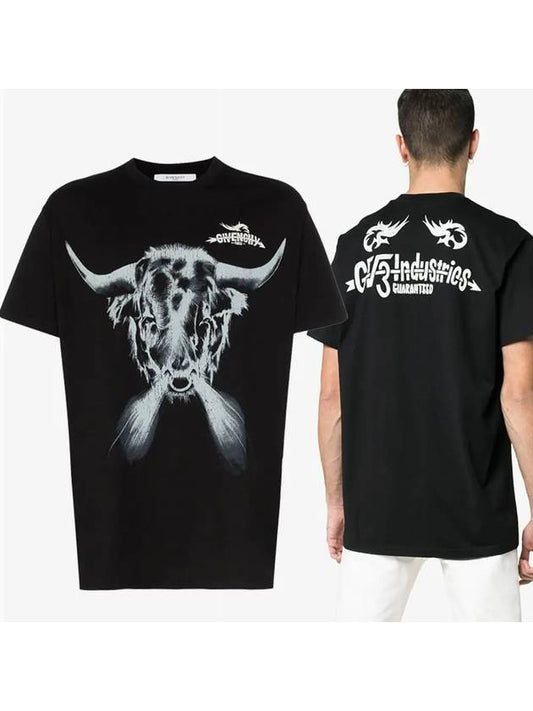 Taurus Print Short Sleeve T-Shirt Black - GIVENCHY - BALAAN 2