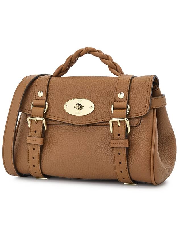 Alexa Heavy Grain Mini Tote Bag Chestnut - MULBERRY - BALAAN 3