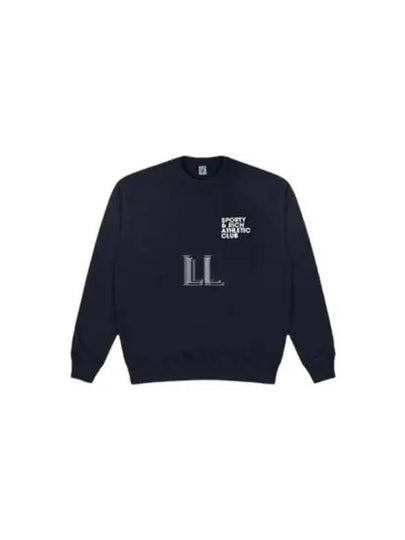 Logo Graphic Print Sweatshirt Navy - SPORTY & RICH - BALAAN 2