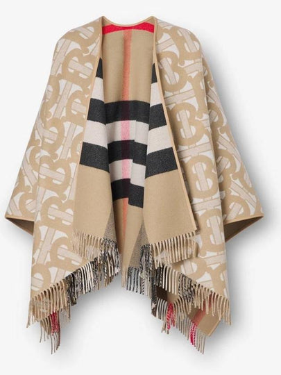 Reversible TB Monogram Check Cape Beige - BURBERRY - BALAAN 2