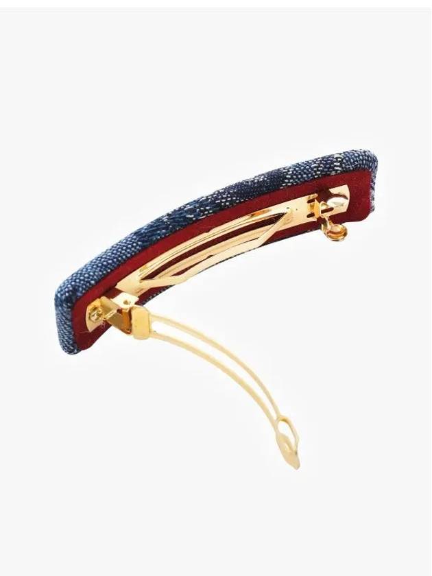 WF6B0003AD256 S9883 Floral Paisley Jacquard Denim Hairpin Hair Clip - ETRO - BALAAN 3