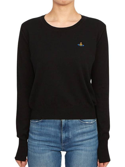 ORB Embroid Logo Knit Top Black - VIVIENNE WESTWOOD - BALAAN 2