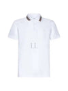 Cotton Polo Shirt White - BURBERRY - BALAAN 2