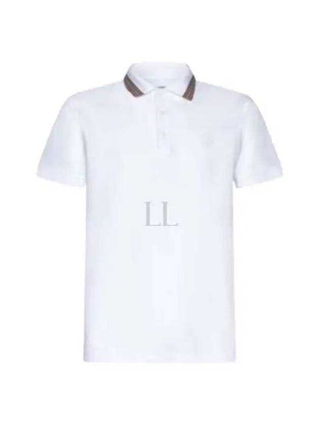 Cotton Polo Shirt White - BURBERRY - BALAAN 2