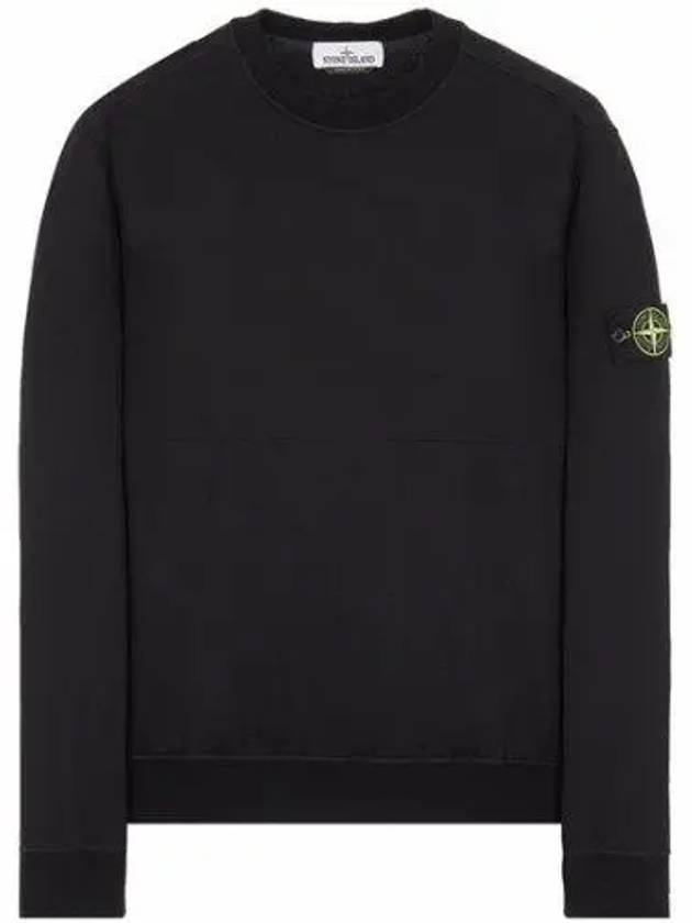 Waffen Patch Cotton Stretch Fleece Sweatshirt Black - STONE ISLAND - BALAAN 2