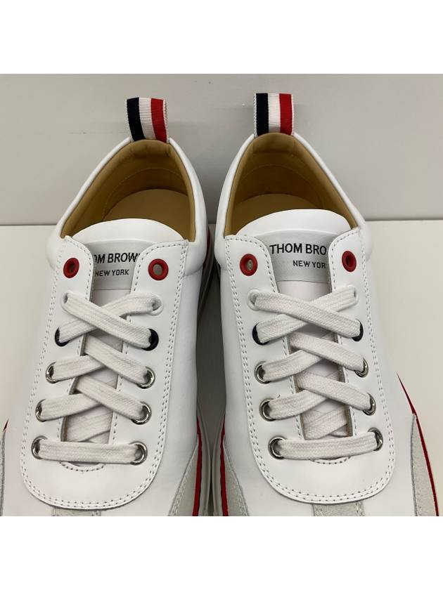 RWB Cupsole Rubber Calfskin Trainer Sneakers White - THOM BROWNE - BALAAN 3