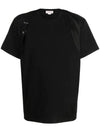 Harness Strap Short Sleeve T-Shirt Black - ALEXANDER MCQUEEN - BALAAN 1