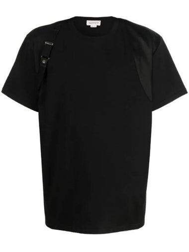 Harness Strap Short Sleeve T-Shirt Black - ALEXANDER MCQUEEN - BALAAN 1