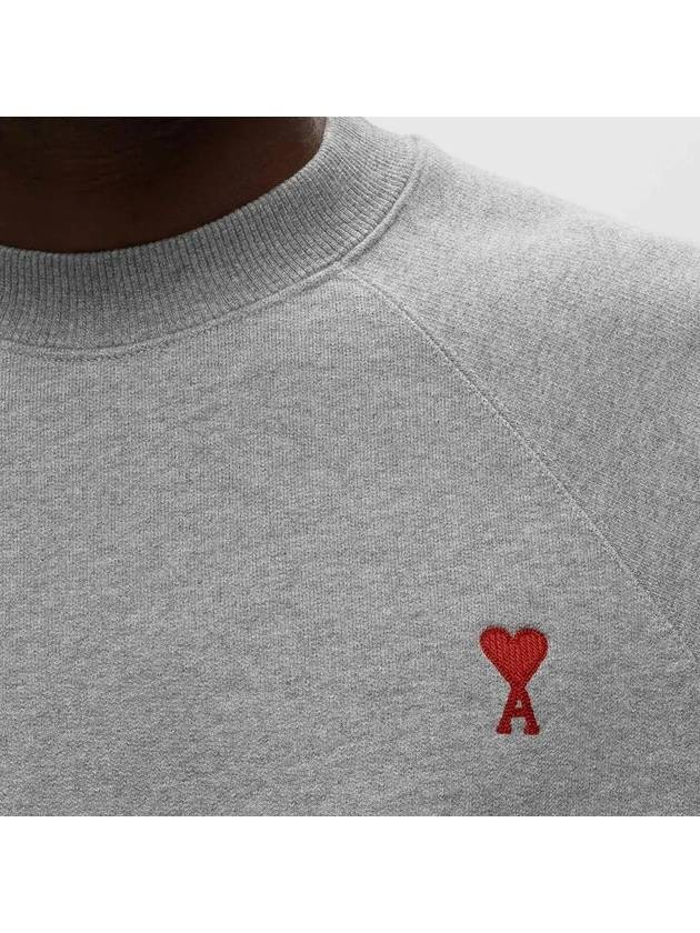 Small Heart Logo Sweatshirt Grey - AMI - BALAAN 9