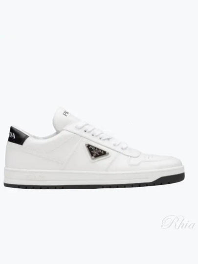 Downtown Perforated Leather Low Top Sneakers White - PRADA - BALAAN 2