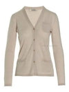 Women's Alex Pocket Wool Cardigan Beige - MAX MARA - BALAAN 2