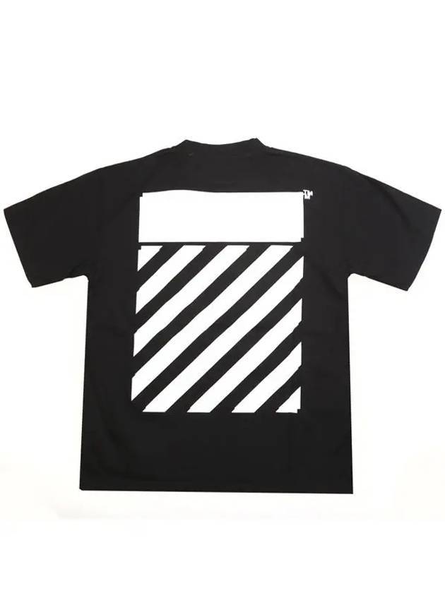 Diagonal Print Short Sleeve T-Shirt Black - OFF WHITE - BALAAN 7