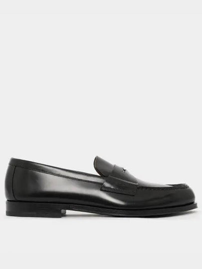 Brushed Leather Loafers Black - PRADA - BALAAN 2