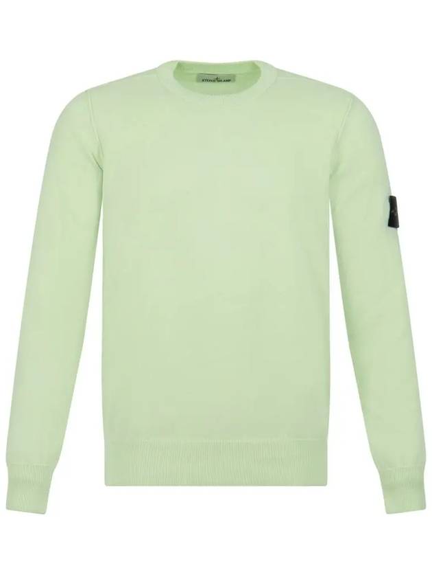 Logo Patch Knit Top Light Green - STONE ISLAND - BALAAN 2