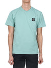 Logo Patch Short Sleeves T-Shirt Light Green - STONE ISLAND - BALAAN 2